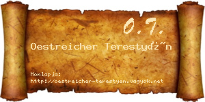 Oestreicher Terestyén névjegykártya